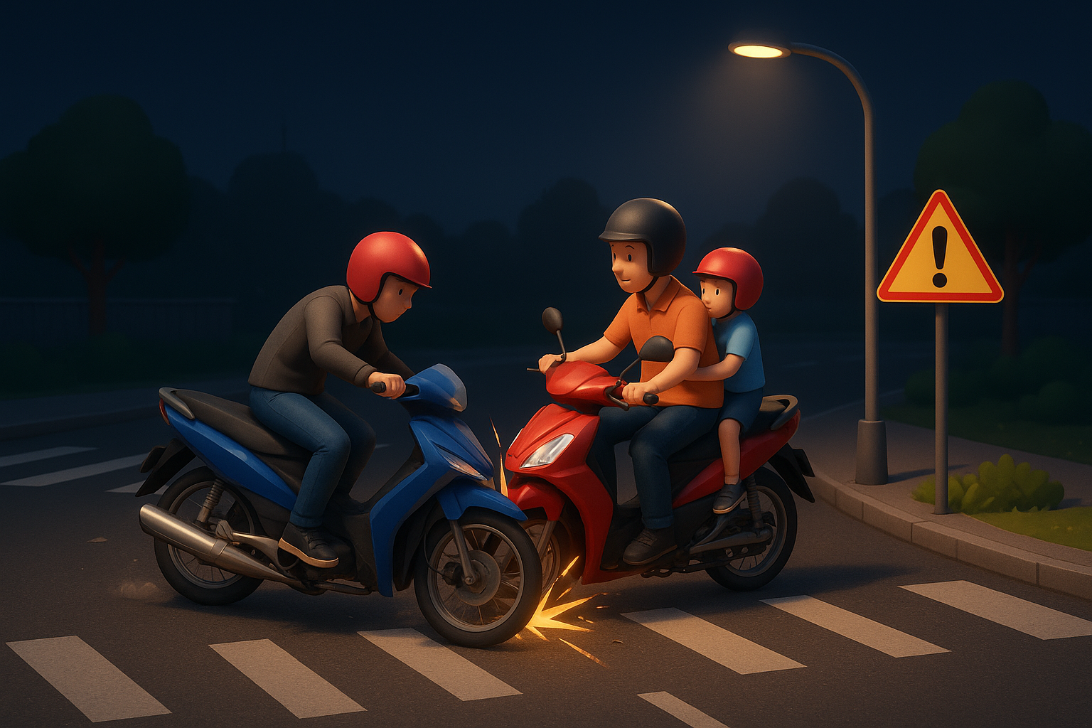 Akibat Kecelakaan, Dua Anak Terluka Di Kelurahan Candi